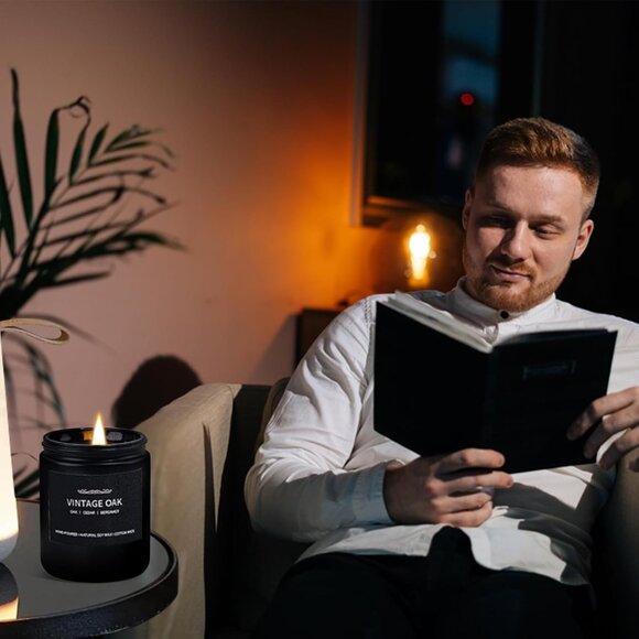 Scented Candle Set, Men Candle Set, Scented Candles for Home, Gifts for Men, 4 P - Picture 2 of 7